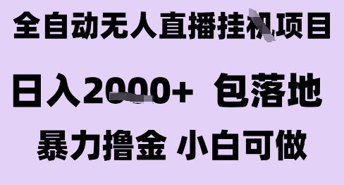 全自动抖音无人直播挂G项目日入2k+包落地小白可做-无双副业