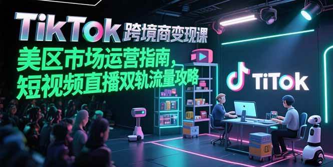 TikTok跨境电商变现课，美区市场运营与短视频直播流量攻略-无双副业