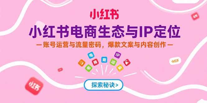 小红书电商生态与IP定位及账号运营与爆款文案创作指南-无双副业
