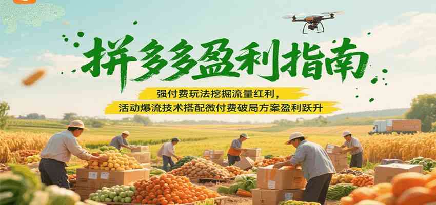 拼多多盈利指南：强付费玩法与活动爆流技术实现盈利跃升-无双副业