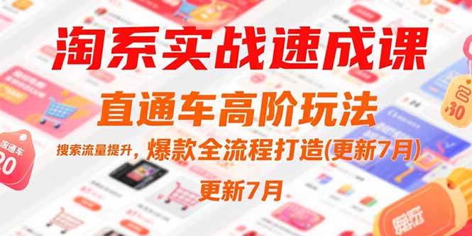 淘系实战速成课：直通车高阶玩法与爆款全流程打造-无双副业