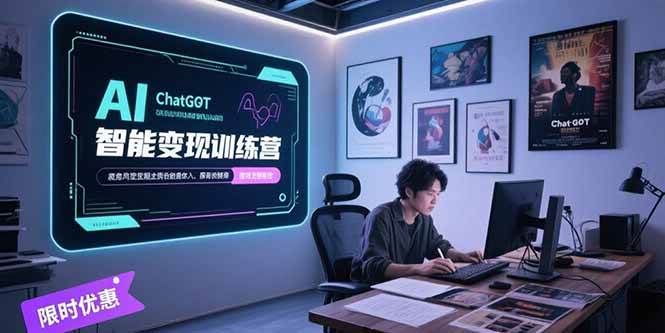 AI智能变现训练营：ChatGPT写作与电影解说图文带货实战-无双副业