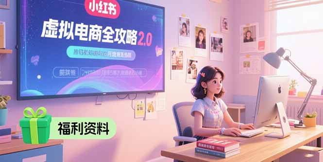 虚拟电商全攻略2.0，开店选品实操流程与账号定位技巧-无双副业