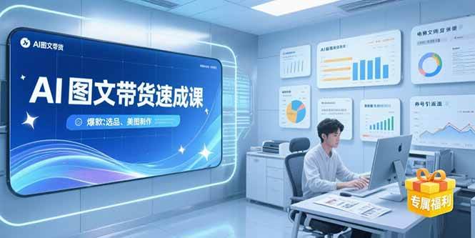 AI图文带货速成课：养号引流与爆款选品全攻略-无双副业