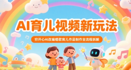 AI改编唱歌育儿视频制作全流程详解-无双副业