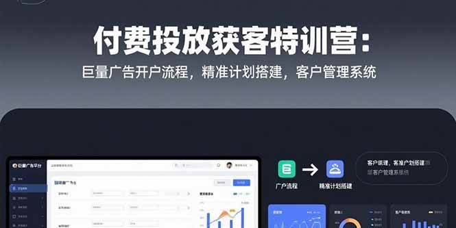 付费投放获客特训营：巨量广告开户流程与精准计划搭建-无双副业