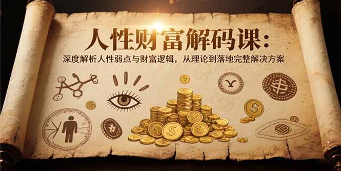 人性财富解码课6.0：解析人性弱点与财富逻辑的完整方案-无双副业
