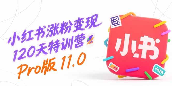 小红书涨粉变现120天特训营Pro版：从0到1掌握运营与变现-无双副业