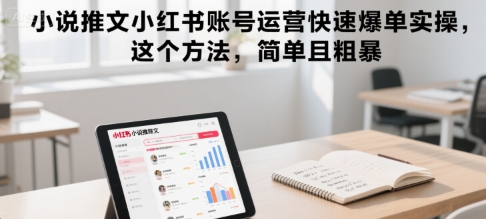 小说推文小红书账号运营快速爆单实操方法-无双副业