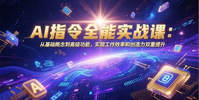 AI指令全能实战课：从基础概念到高级功能提升效率与创造力-无双副业