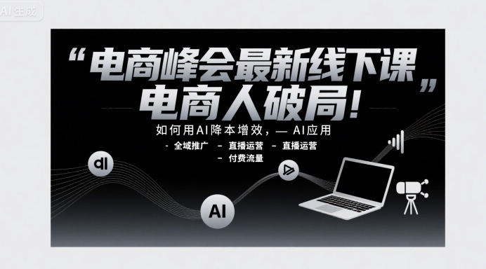 电商人破局：AI降本增效与全域推广实战课程-无双副业