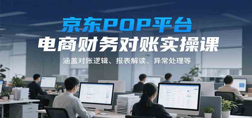 京东POP平台电商财务对账实操课：逻辑解析与异常处理-无双副业