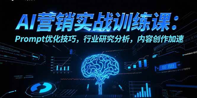 AI营销实战训练课：Prompt优化与行业研究分析-无双副业