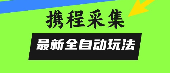 携程信息采集全自动玩法揭秘，0风控轻松操作-无双副业