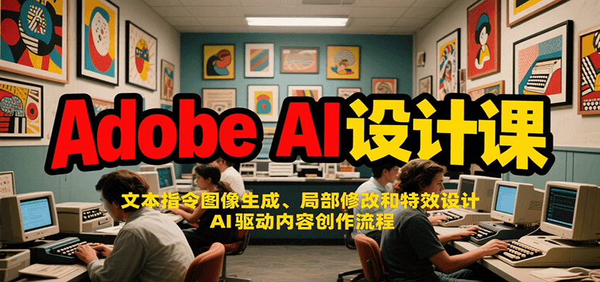 Adobe AI设计课：文本指令图像生成与特效设计全流程-无双副业