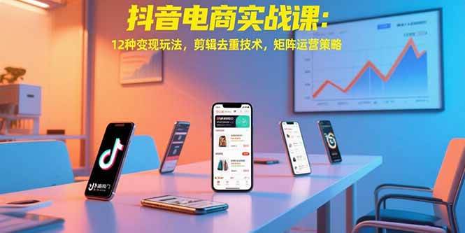 抖音电商实战课：12种变现玩法与矩阵运营策略-无双副业