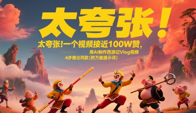 用AI制作西游记Vlog视频全流程拆解附万能提示词-无双副业