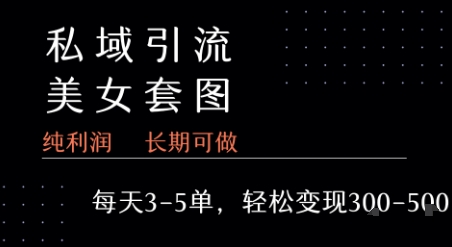 私域卖套图轻松变现 每单利润99元起-无双副业