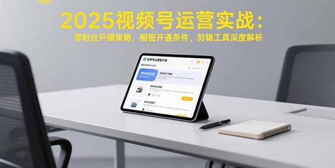 2025视频号运营实战：零粉丝开播策略与橱窗开通条件-无双副业