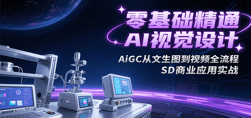 零基础精通AI视觉设计从文生图到视频全流程SD商业应用实战-无双副业