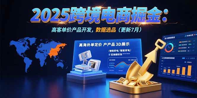 2025跨境电商掘金：蓝海市场定位与高客单价产品开发-无双副业