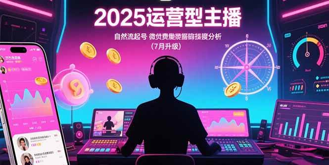 2025运营型主播自然流起号与微付费投放技巧及罗盘数据解析-无双副业