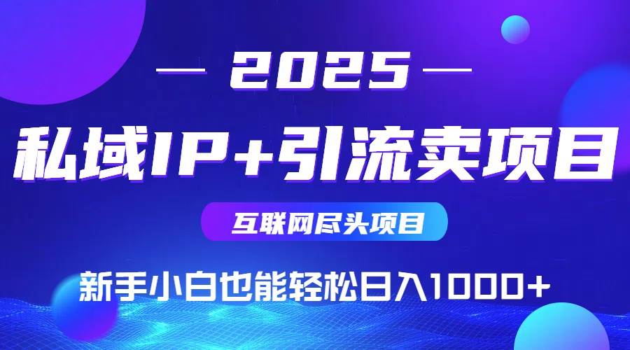 2025私域IP与引流项目，新手在家轻松日入千元-无双副业