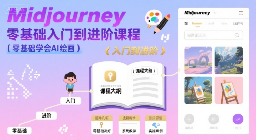 midjourney零基础入门到进阶课程，轻松掌握AI绘画-无双副业