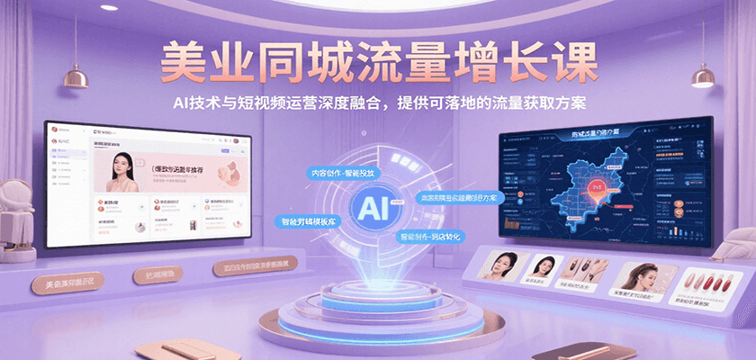美业同城流量增长课：AI技术与短视频运营实战方案-无双副业