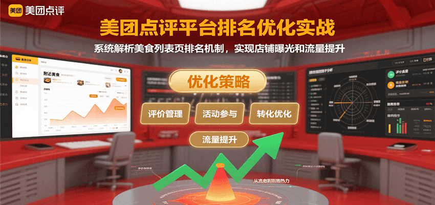 美团点评平台排名优化实战指南，解析美食列表页排名机制提升店铺流量-无双副业