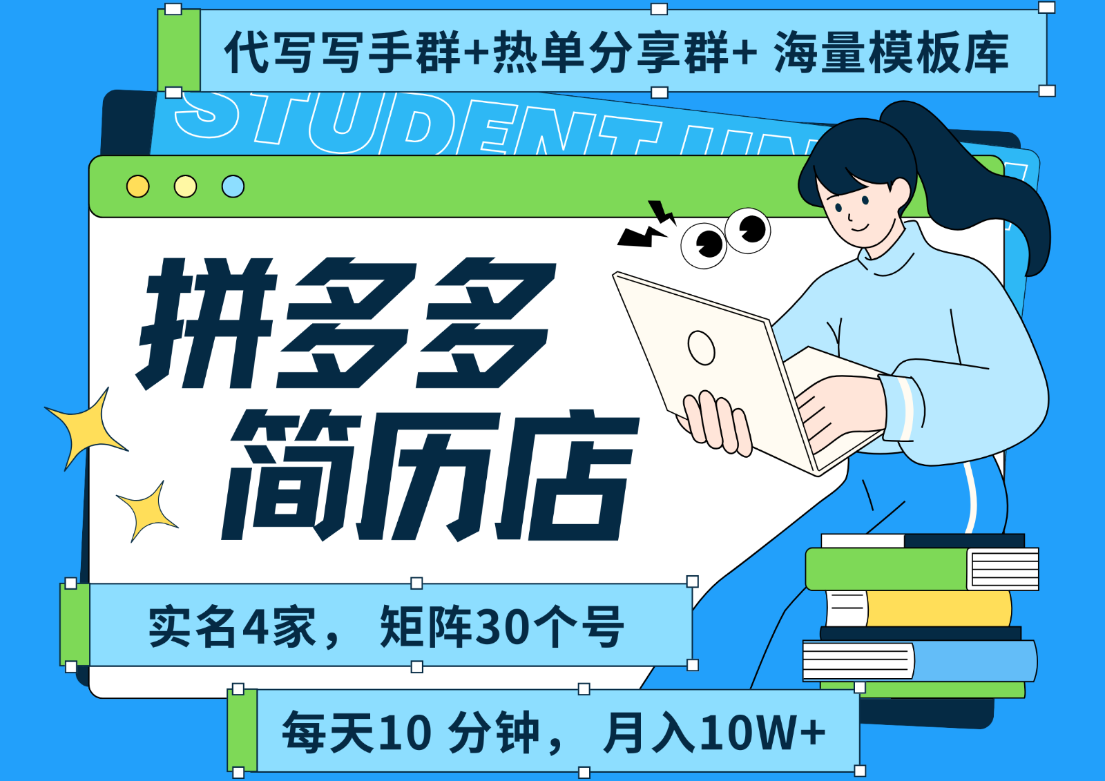 拼多多虚拟资料电商全流程SOP及后端资料分享-无双副业