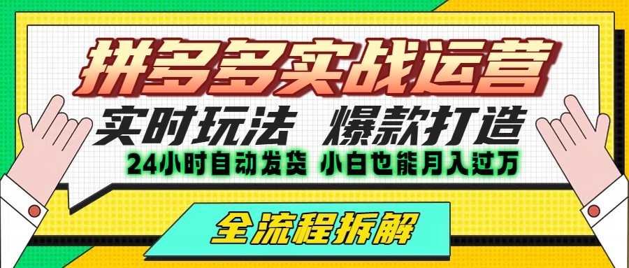 拼多多虚拟店铺运营高投产项目，单店日利润三位数-无双副业