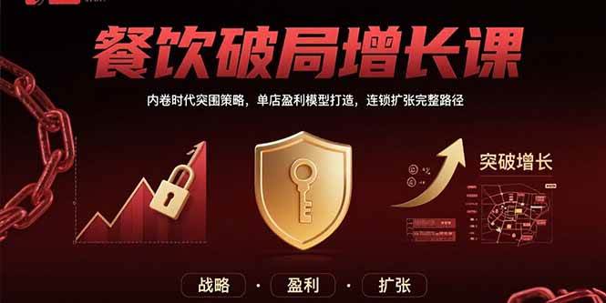 餐饮破局增长课：内卷时代突围策略与连锁扩张路径-无双副业