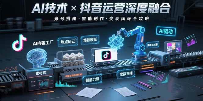 AI技术与抖音运营的深度融合应用：账号搭建到收益变现-无双副业