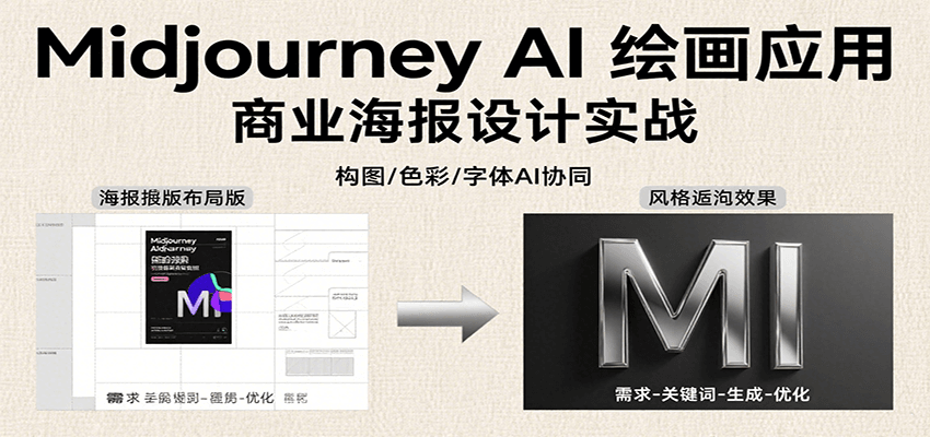 Midjourney AI绘画应用全流程教程与实战技巧-无双副业