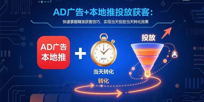 AD广告与本地推投放获客技巧：快速实现精准转化-无双副业