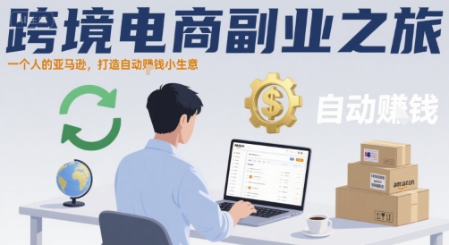 跨境电商副业指南，个人亚马逊自动赚钱小生意-无双副业