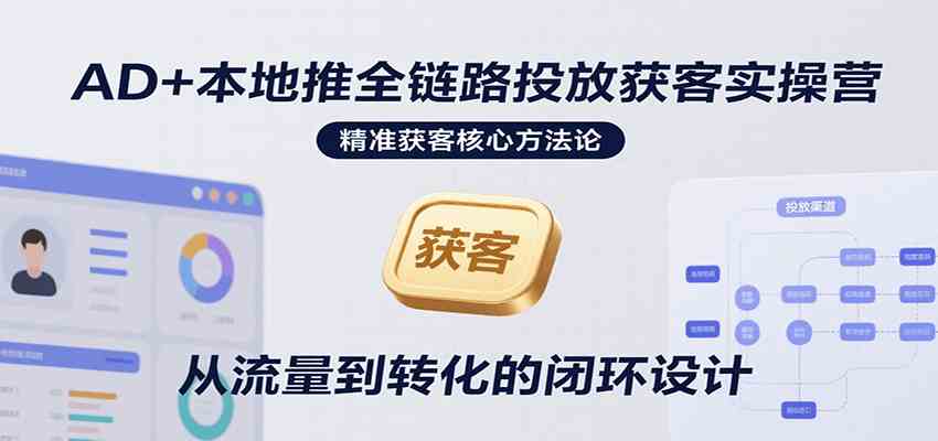 AD+本地推全链路投放获客实操营，快速掌握精准获客技巧-无双副业