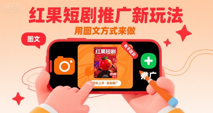 红果短剧推广新玩法图文教程0粉可做-无双副业