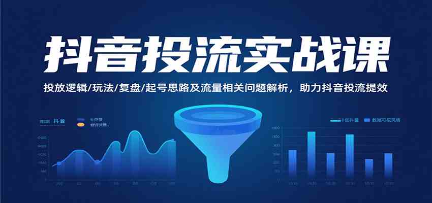 抖音投流实战课：投放逻辑玩法与起号思路解析提升投流效率-无双副业