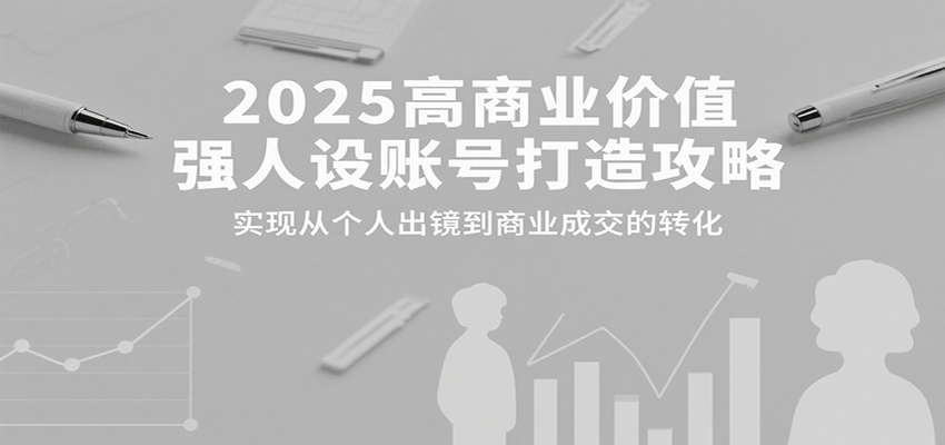 2025高商业价值强人设账号打造攻略，实现个人出镜到商业成交转化-无双副业