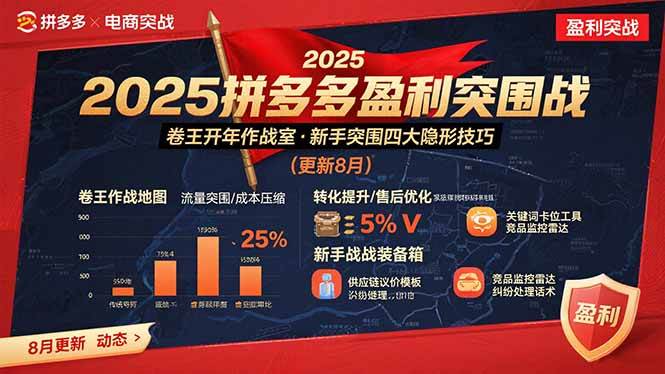 2025拼多多盈利突围战：新手四大隐形技巧与实战指南-无双副业