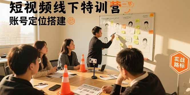 短视频线下特训营：账号定位搭建与变现实战-无双副业