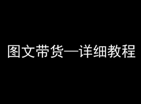 抖音图文带货详细教程，简单易上手小白轻松学-无双副业