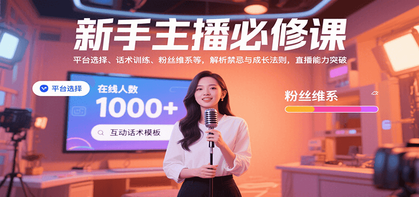 新手主播必修课：平台选择与话术训练全攻略-无双副业
