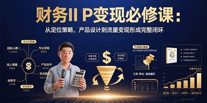 财务IP变现必修课：从定位策略、产品设计到流量变现闭环-无双副业