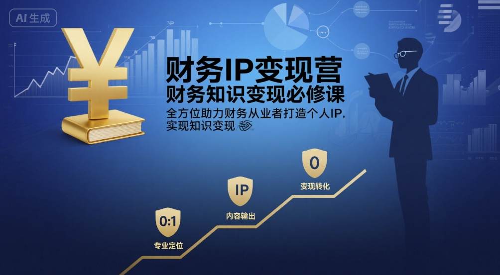财务IP变现必修课，全方位助力财务从业者打造个人IP实现知识变现-无双副业