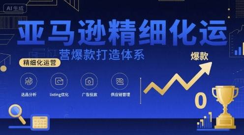 亚马逊精细化运营爆款打造视频课与全套资料文档-无双副业