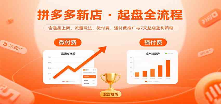 拼多多新店起盘全流程：选品上架、流量玩法与推广盈利策略-无双副业