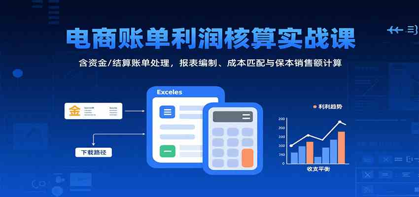 电商账单利润核算实战课：资金结算处理、报表编制与成本匹配-无双副业